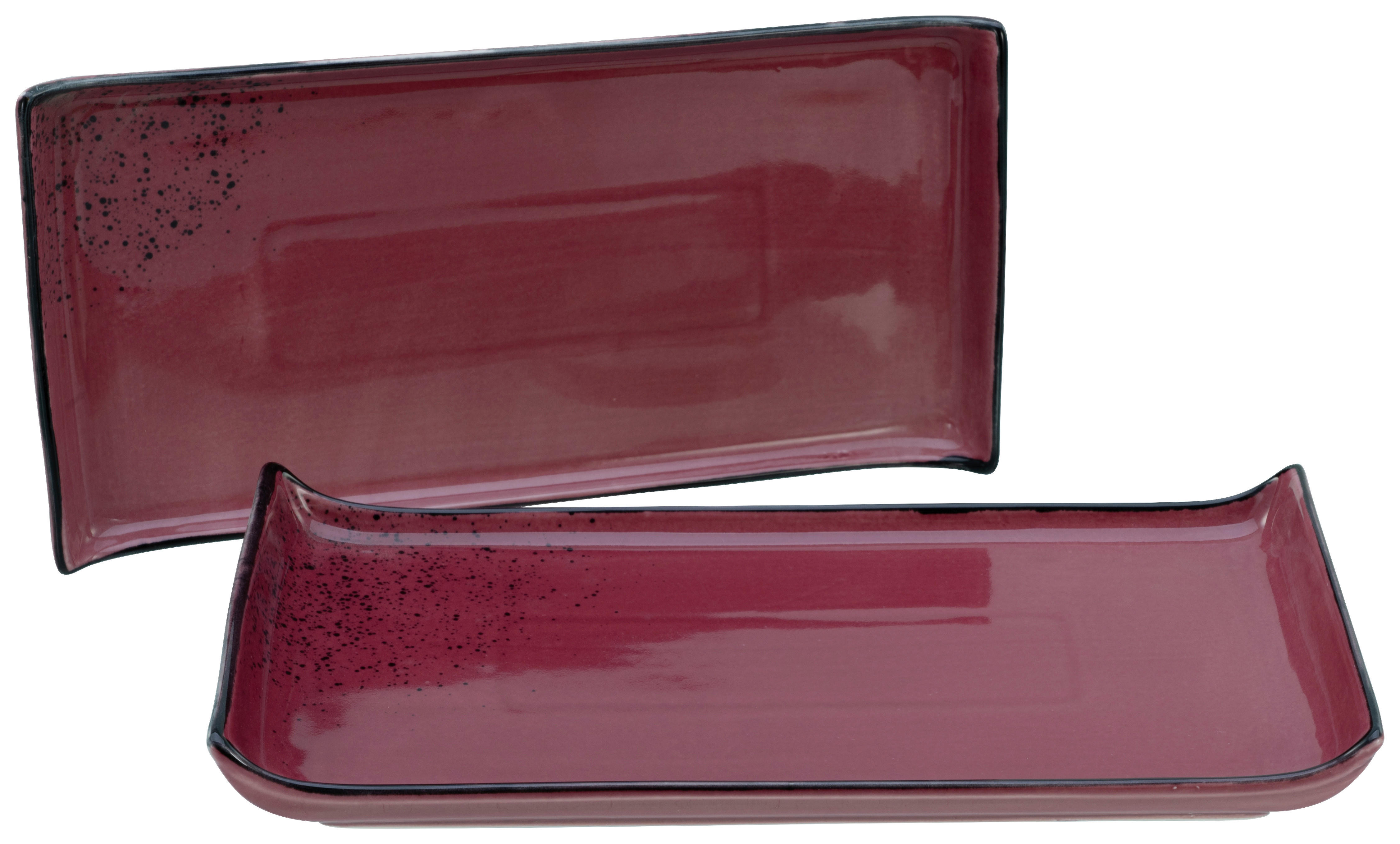 CreaTable Servierplatte NATURE COLLECTION weinrot Steinzeug B/L: ca. 165x33 cm NATURE COLLECTION - weinrot (165,00/33,00cm) - CreaTable