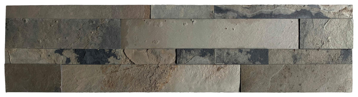 ASCountryStone Wandpaneel graubraun B/L/S: ca. 15x60x0,2 cm Wandpaneel_Dünnschiefer_10Stck. - graubraun (15,00/60,00cm) - ASCountryStone