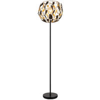GLOBO Stehleuchte MIKA 15759S schwarz gold Metall H/D: ca. 157x40 cm E27 1 Brennstellen MIKA - gold/schwarz (40,00/157,00cm) - GLOBO