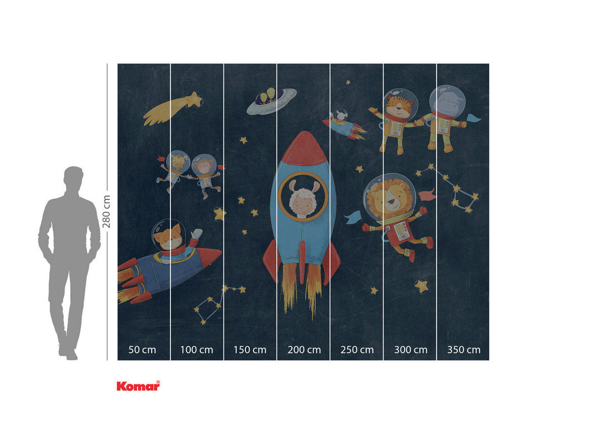 Komar Fototapete Friends in Space B/L: ca. 350x280 cm Friends in Space - (350,00/280,00cm) - Komar