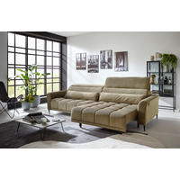 Big Sofa Logan grün Microfaser B/H/T: ca. 280x108x118 cm Logan - schwarz/grün (280,00/108,00/118,00cm)