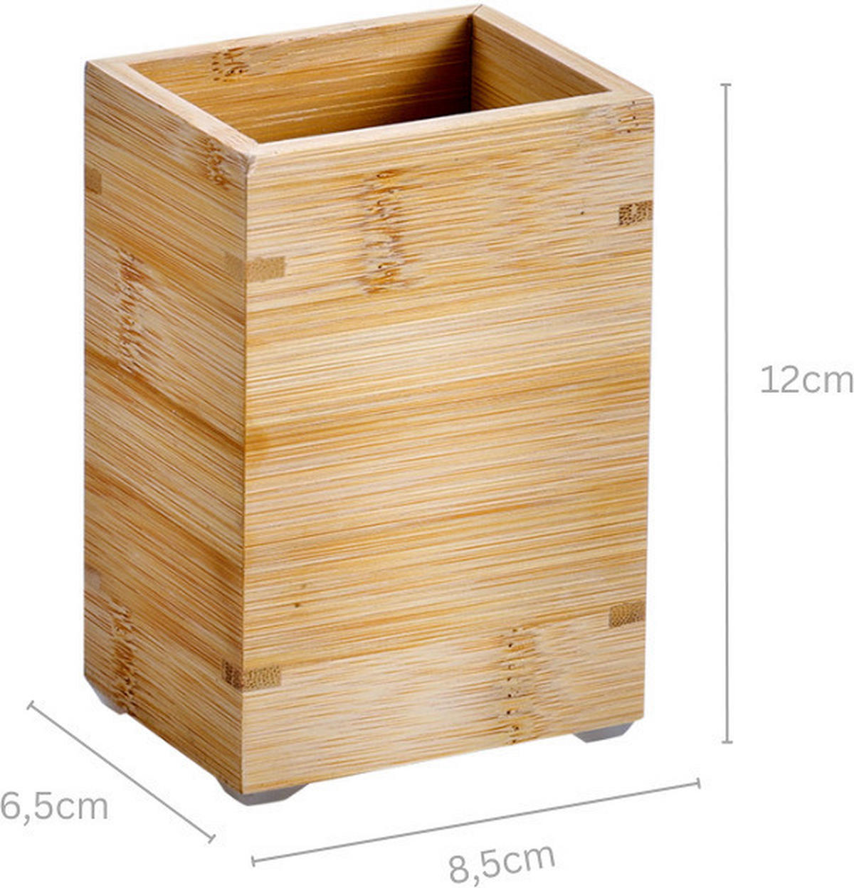 Zahnbürstenhalter natur Edelstahl B/H/L: ca. 6,5x12x8,5 cm Zahnbürstenhalter - natur (8,50/6,50/12,00cm) - Kesper