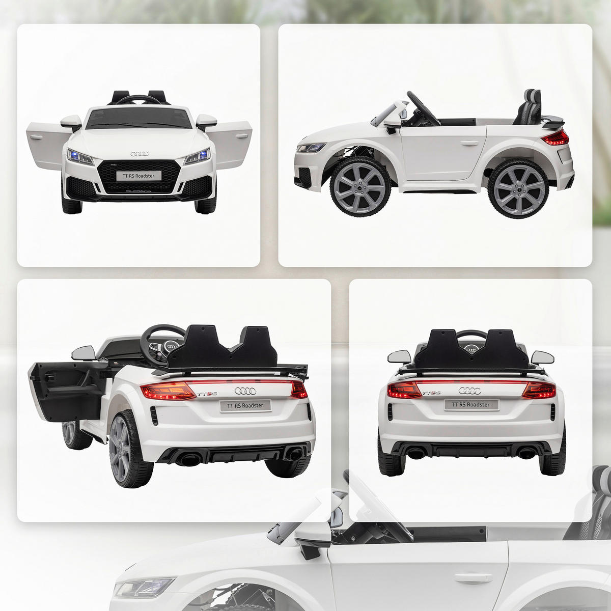 HOMCOM Kinder-Elektroauto weiß B/H/L: ca. 60x44x102 cm Kinder-Elektroauto - weiß (102,00/60,00/44,00cm) - HOMCOM