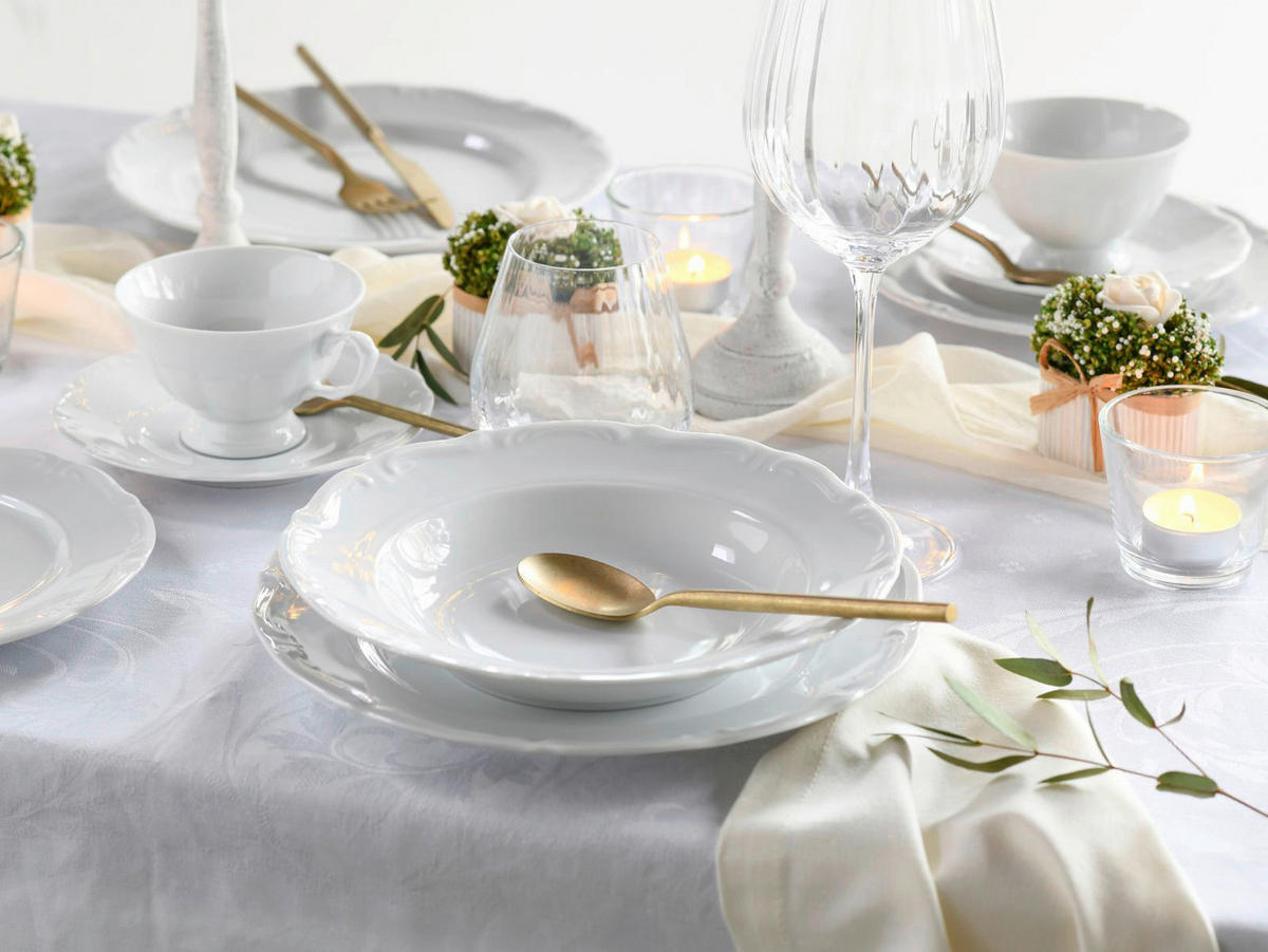 CreaTable Kombiservice Maria Theresia weiß Porzellan 30 tlg. Maria Theresia - weiß - CreaTable