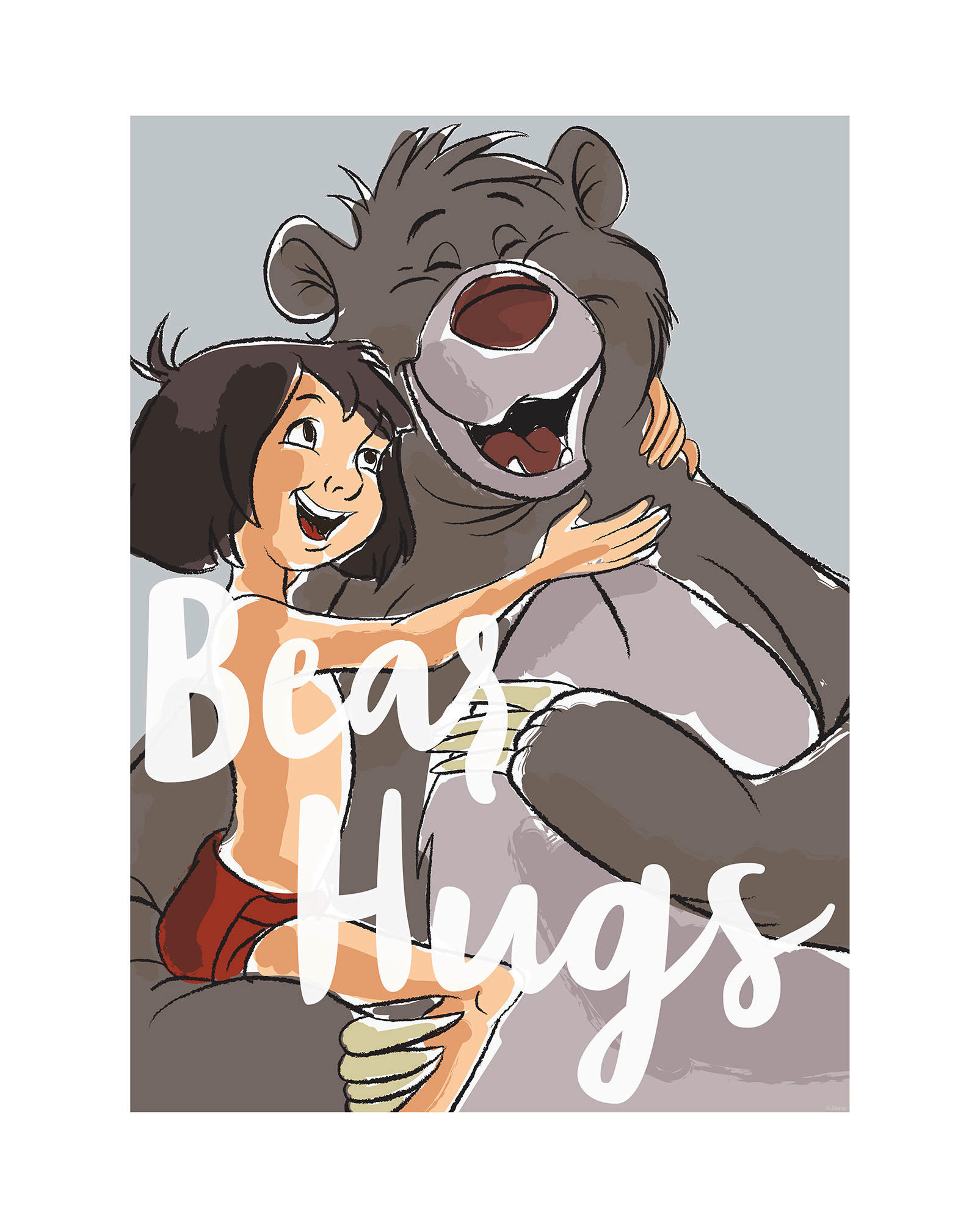 Komar Poster Bear Hug Disney B/L: ca. 40x50 cm günstig online kaufen