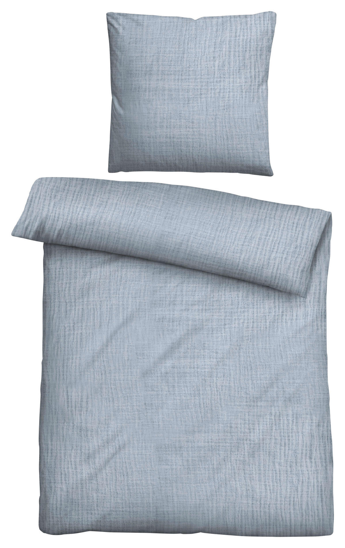Baumwoll Bettwäsche Musselin Bettwäsche_Musselin blau 135x200 - blau (135,00/200,00cm)