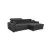Ecksofa dunkelgrau Flachgewebe B/H/T: ca. 277x109x187 cm Slider_Ecksofa - Eiche/dunkelgrau (277,00/109,00/187,00cm)