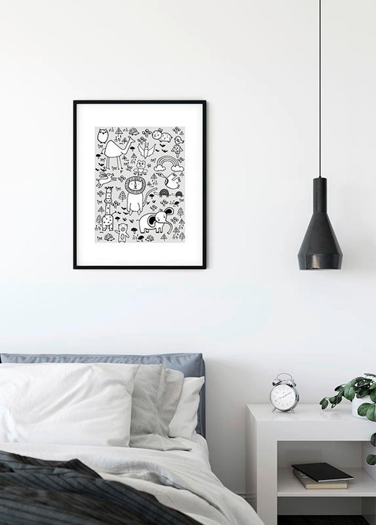 Komar Poster Scribble Park Tiere B/L: ca. 40x50 cm Scribble Park - (40,00/50,00cm) - Komar
