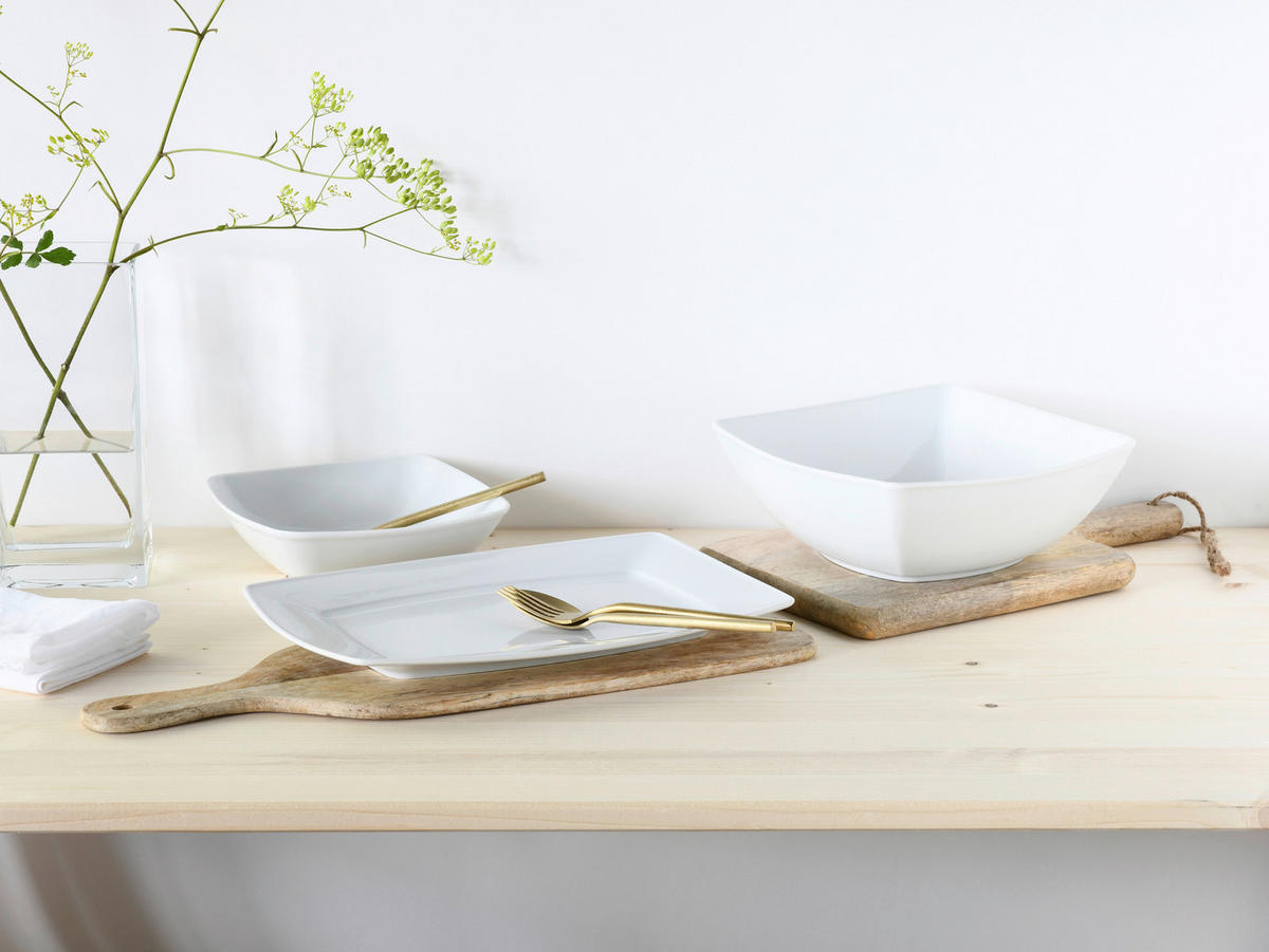 CreaTable Servierset Victoria weiß Porzellan Victoria - weiß - CreaTable