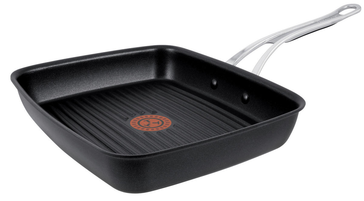 Tefal Grillpfanne Jamie Oliver silber Aluminium B/H/L: ca. 27x5,2x23 cm Jamie Oliver - schwarz/silber (23,00/27,00/5,20cm) - Tefal
