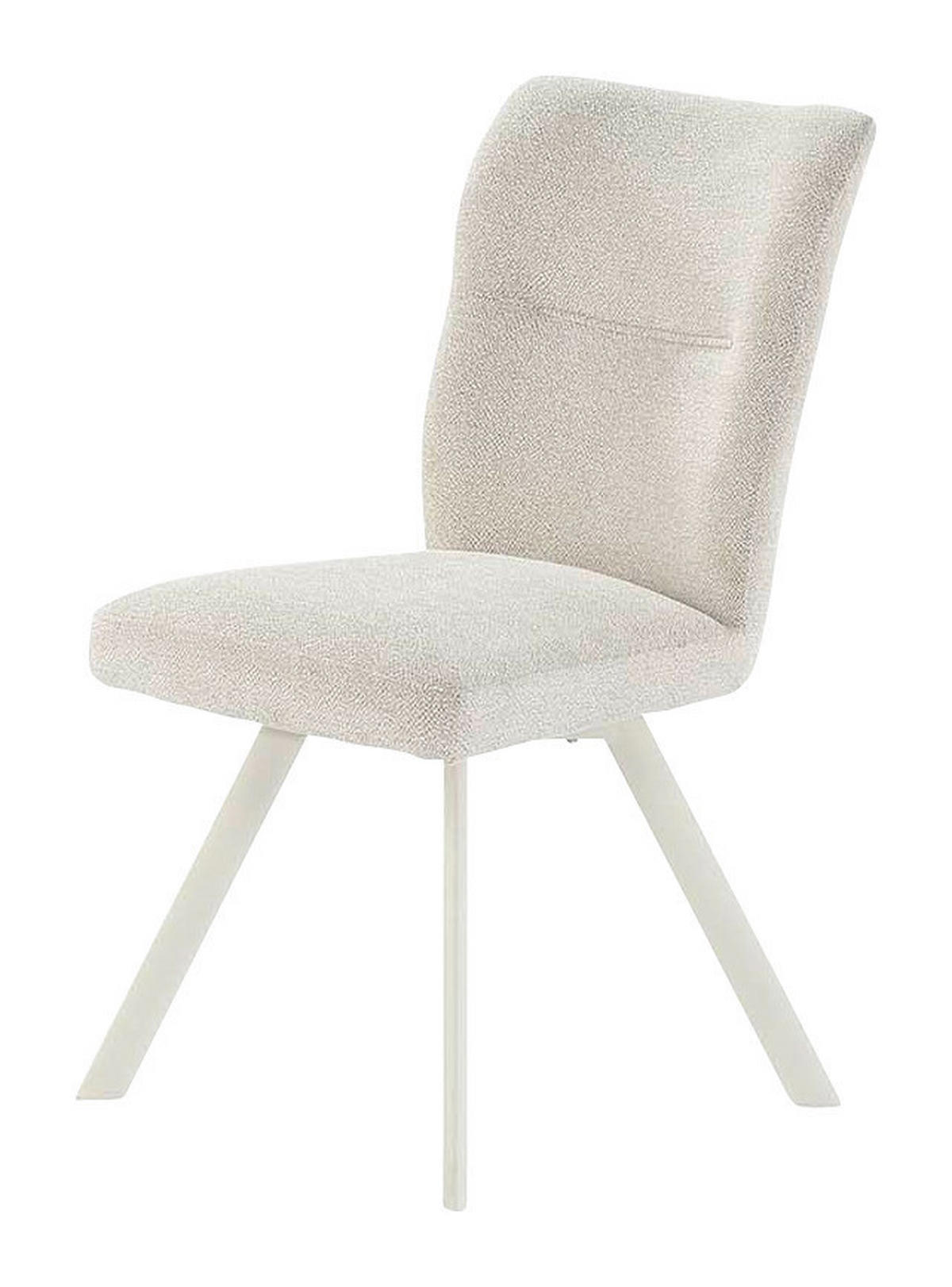 Drehstuhl  hellbeige weiß Microfaser Metall B/H/T: ca. 46x86x61 cm Föhr_Drehstuhl_6003478 - hellbeige/weiß (46,00/86,00/61,00cm)