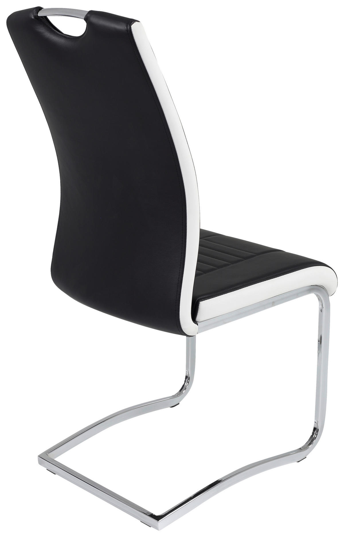 Schwingstuhl Tabea 2er Set schwarz weiß Kunstleder Kunstleder B/H/T: ca. 43x99x61 cm Tabea 2er Set - weiß/schwarz (43,00/99,00/61,00cm) - Hela