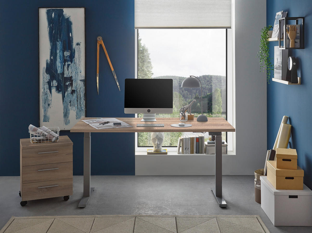 höhenverstellbarer Schreibtisch Pronto 2 Eiche Sonoma Nachbildung B/H/T: ca. 160x75x77 cm Pronto 2 - Eiche (160,00/75,00/77,00cm)