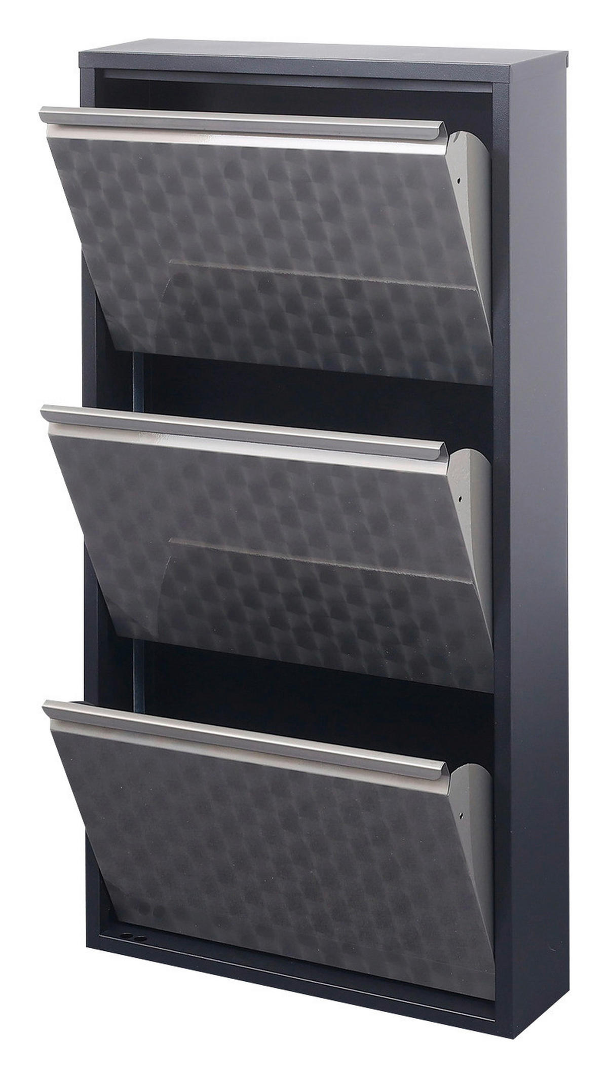 Schuhkipper Clip silber lackiert Optik anthrazit B/H/T: ca. 50x105x13,5 cm Clip - anthrazit/silber (50,00/105,00/13,50cm)