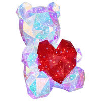 GLOBO LED-Dekoleuchte Brondar 28058 klar rot Kunststoff H: ca. 30 cm Brondar - klar/rot (30,00cm) - GLOBO