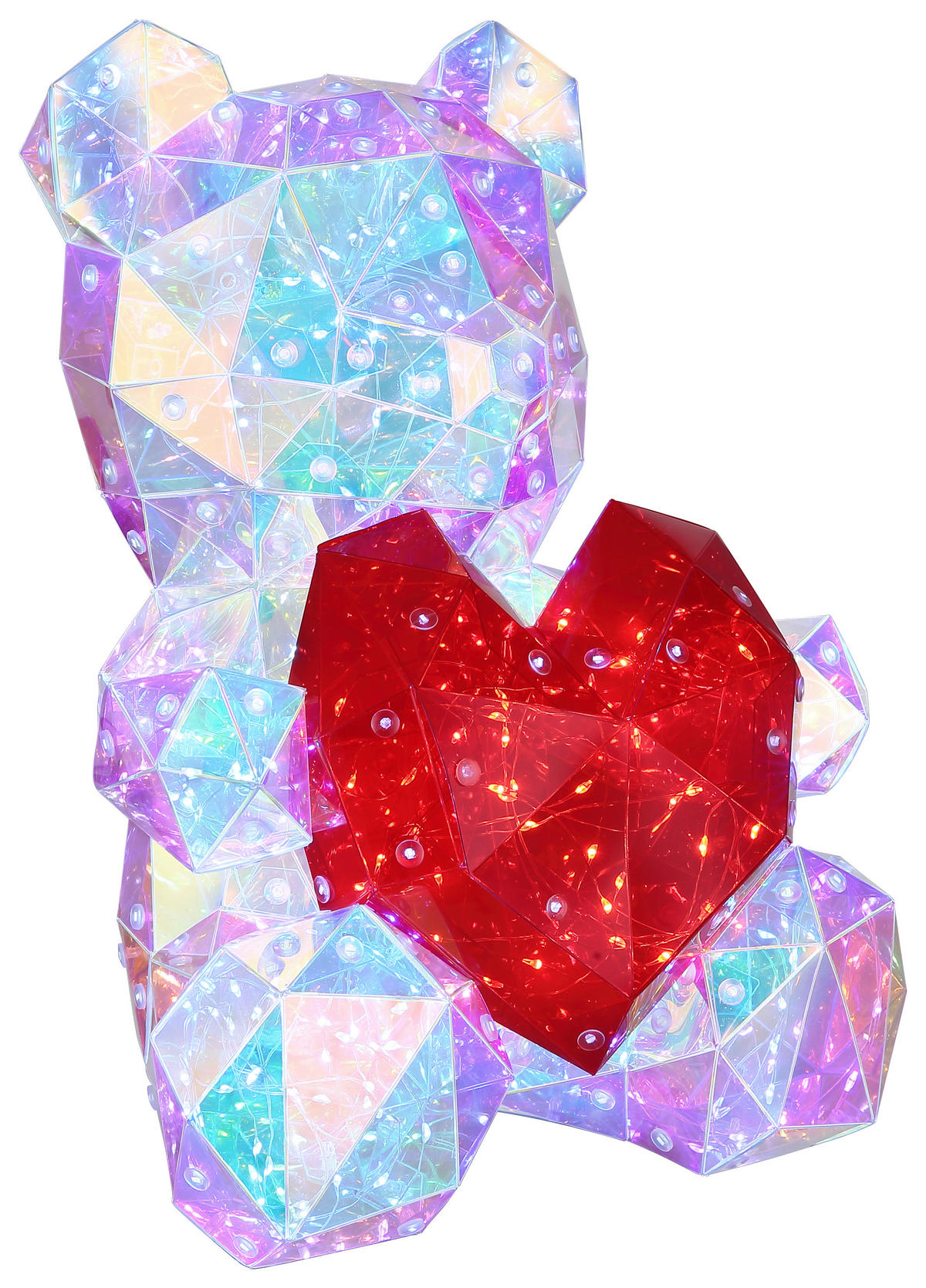 GLOBO LED-Dekoleuchte Brondar 28058 klar rot Kunststoff H: ca. 30 cm Brondar - klar/rot (30,00cm) - GLOBO