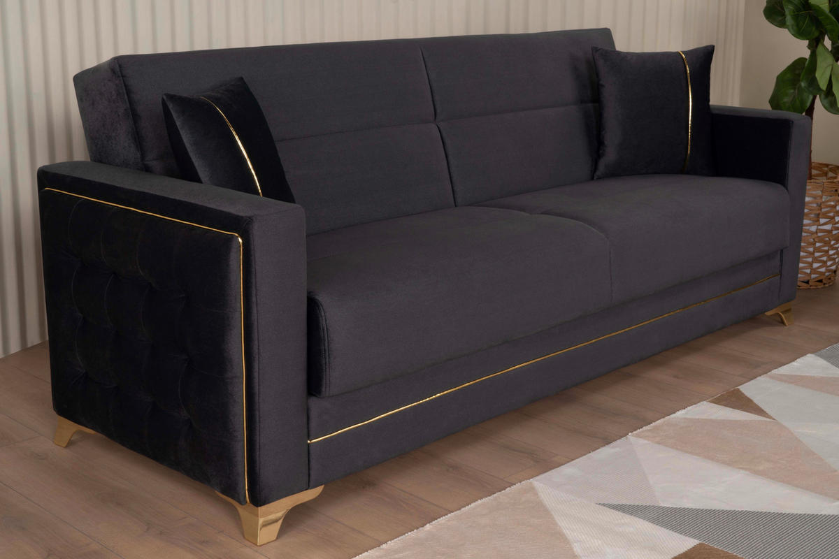 Funktionsgarnitur Cavana anthrazit Microfaser Cavana - gold/anthrazit