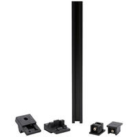 Gardinenschiene smart schwarz Metall L: ca. 160 cm 1.0 Läufe smart - schwarz (160,00cm) - ondeco