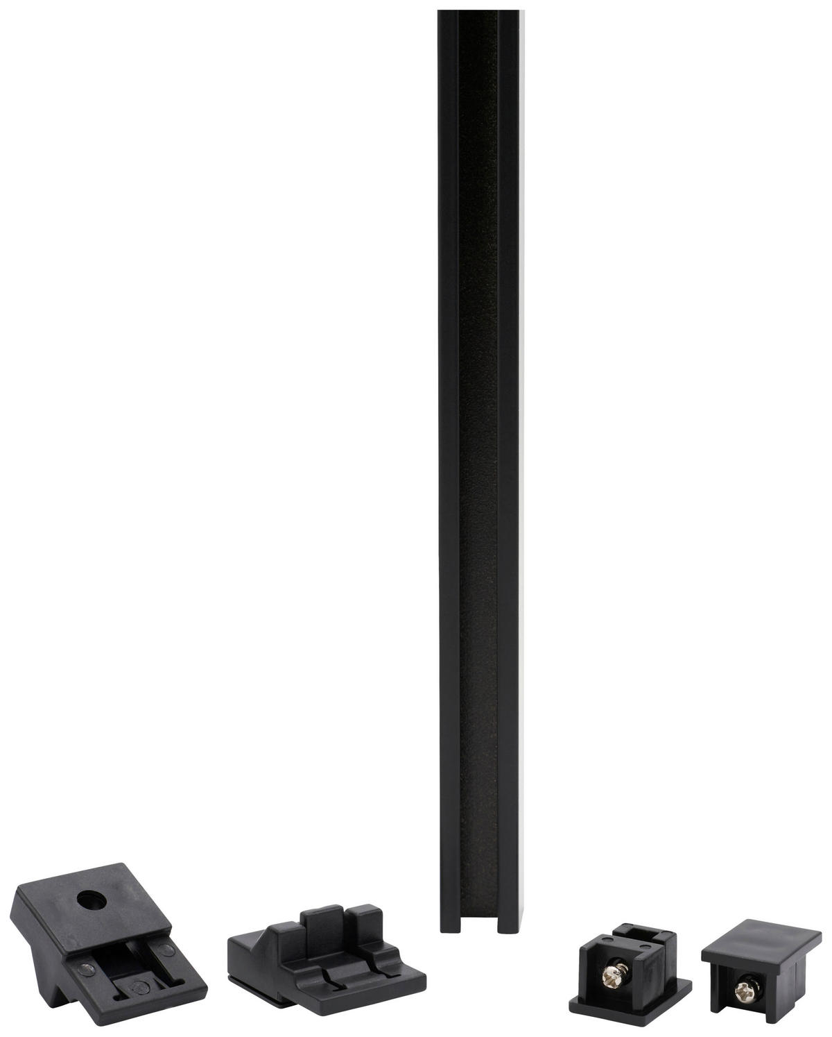 Gardinenschiene smart schwarz Metall L: ca. 160 cm 1.0 Läufe smart - schwarz (160,00cm) - ondeco