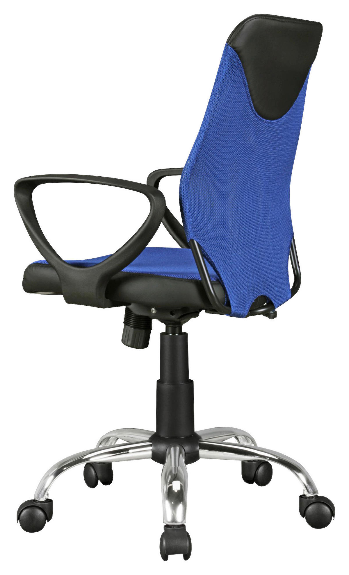 Drehstuhl blau Stoff Kinderschreibtischstuhl TERNI - blau (60,00/101,00/60,00cm) - Amstyle