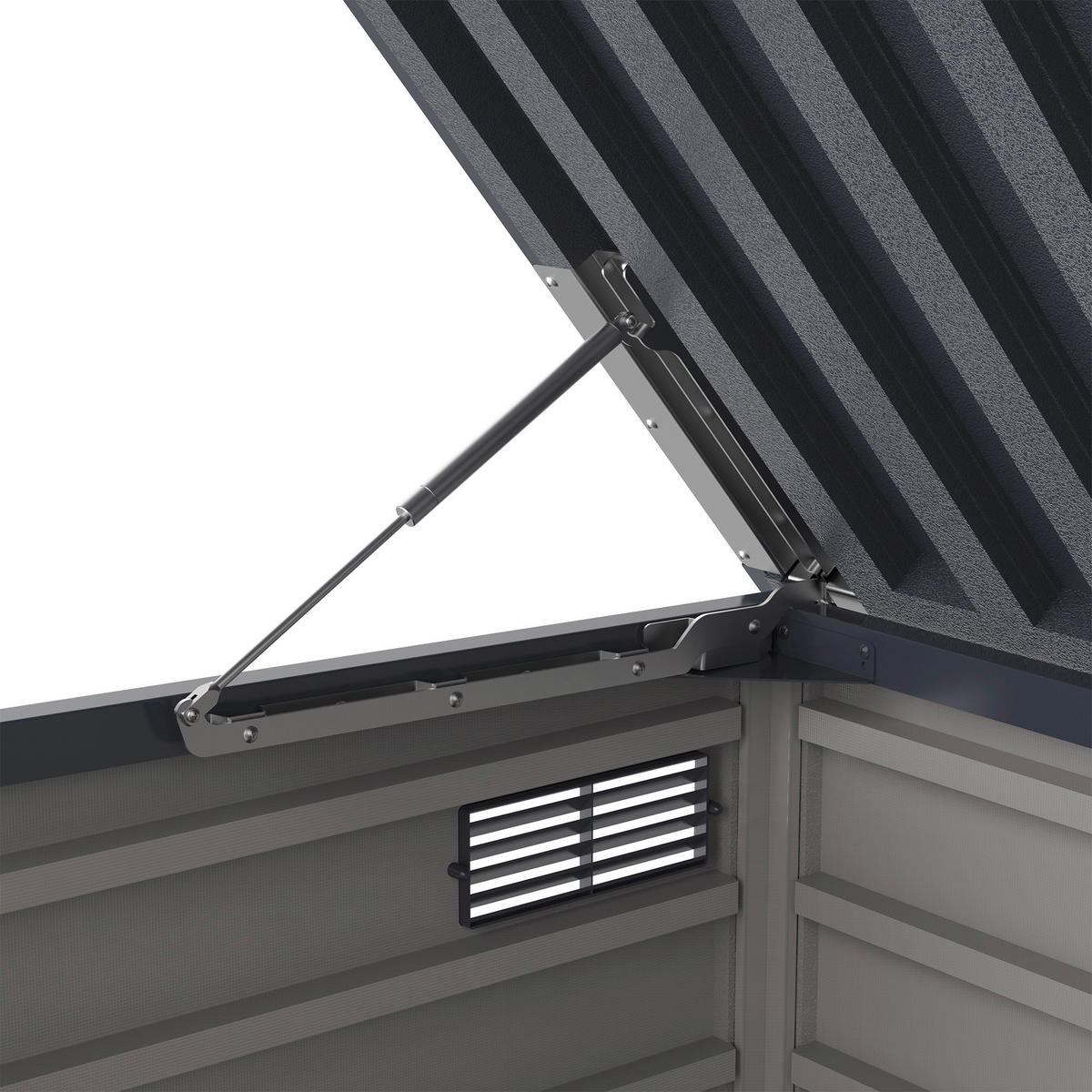 VCM Mülltonnenbox 3er StoreAway grau Kunststoff B/H/L: ca. 124x190x108 cm StoreAway - grau (108,00/124,00/190,00cm) - VCM