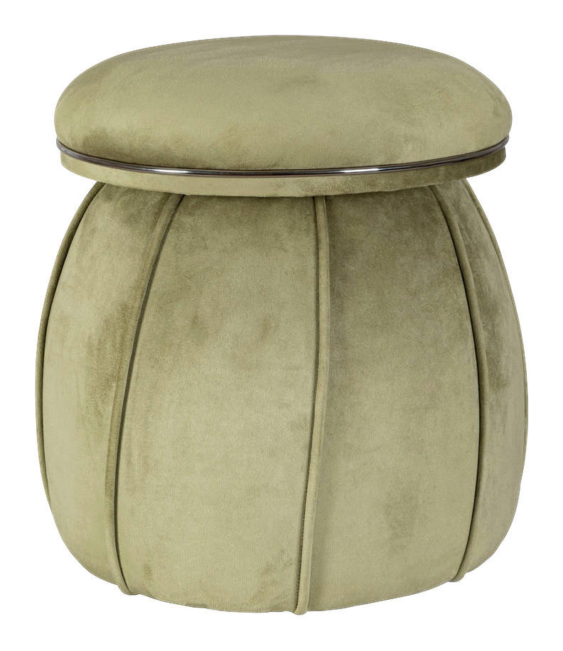 360 Living Hocker Corin 100 grün Graphit H/D: ca. 51,5x51,5 cm Corin 100 - Graphit/grün (51,50/51,50cm) - 360 Living