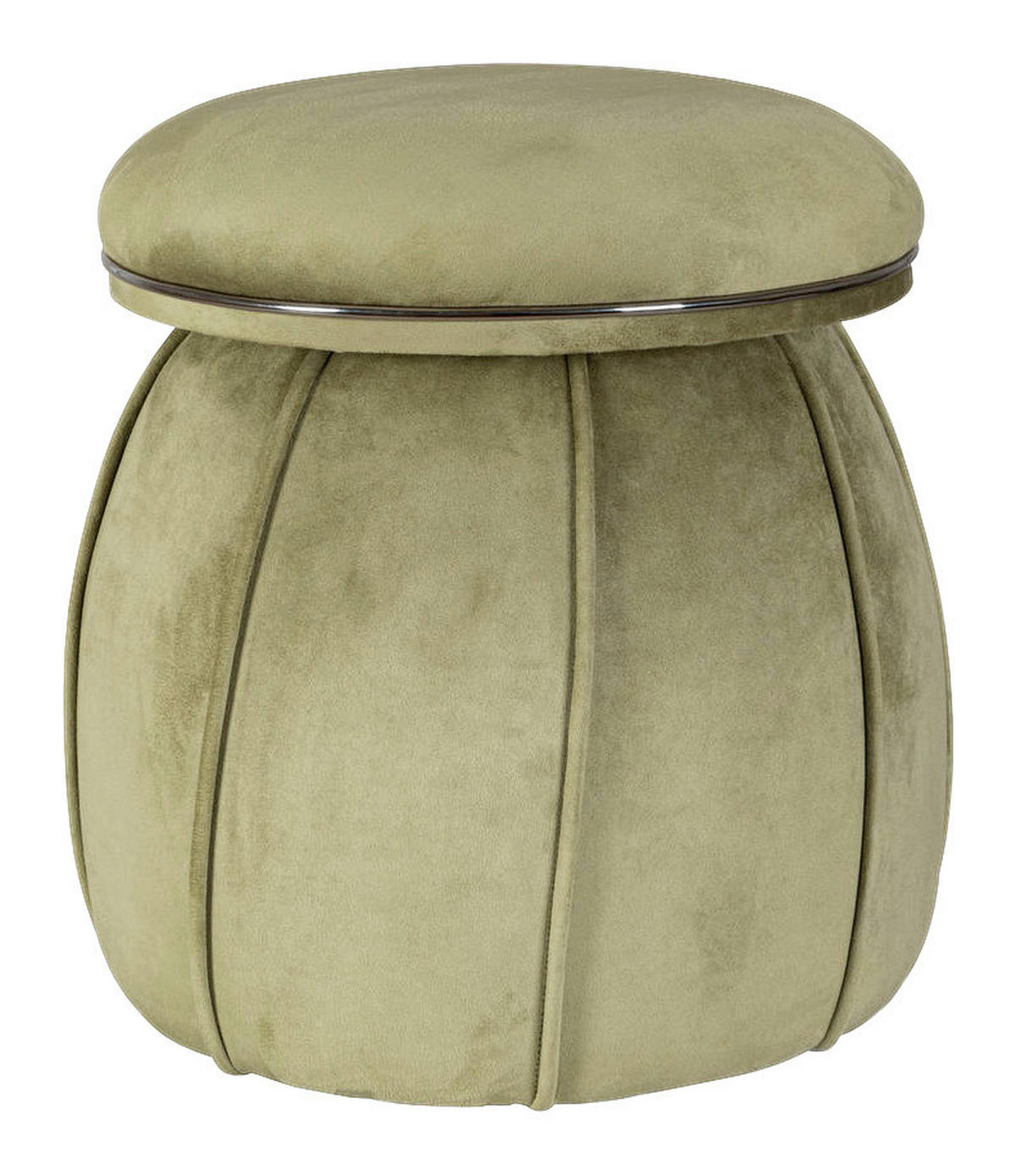360 Living Hocker Corin 100 grün Graphit H/D: ca. 51,5x51,5 cm Corin 100 - Graphit/grün (51,50/51,50cm) - 360 Living