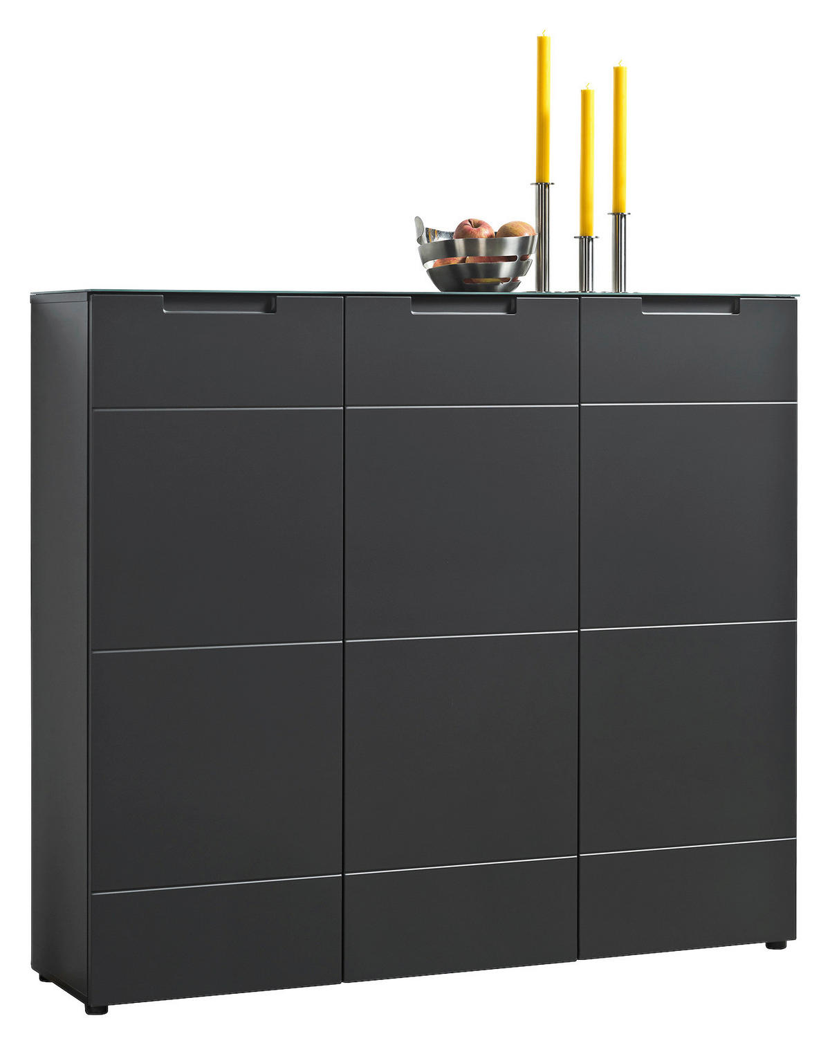 Kommode Mailand 13 anthrazit B/H/T: ca. 135x120x34 cm Mailand 13 - anthrazit (135,00/120,00/34,00cm)