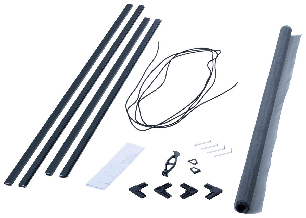 Fliegengitter anthrazit B/L: ca. 130x150 cm Fliegengitter-Spannrahmen - anthrazit (130,00/150,00cm)