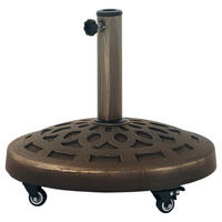 Outsunny Schirmständer bronze Metall B/H/L: ca. 48x42x48 cm Schirmständer - bronze (48,00/48,00/42,00cm) - Outsunny