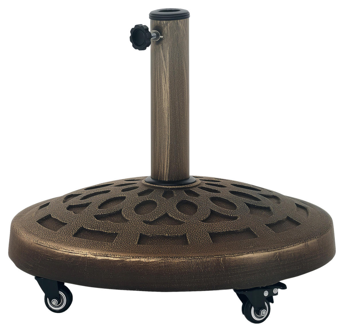 Outsunny Schirmständer bronze Metall B/H/L: ca. 48x42x48 cm Schirmständer - bronze (48,00/48,00/42,00cm) - Outsunny