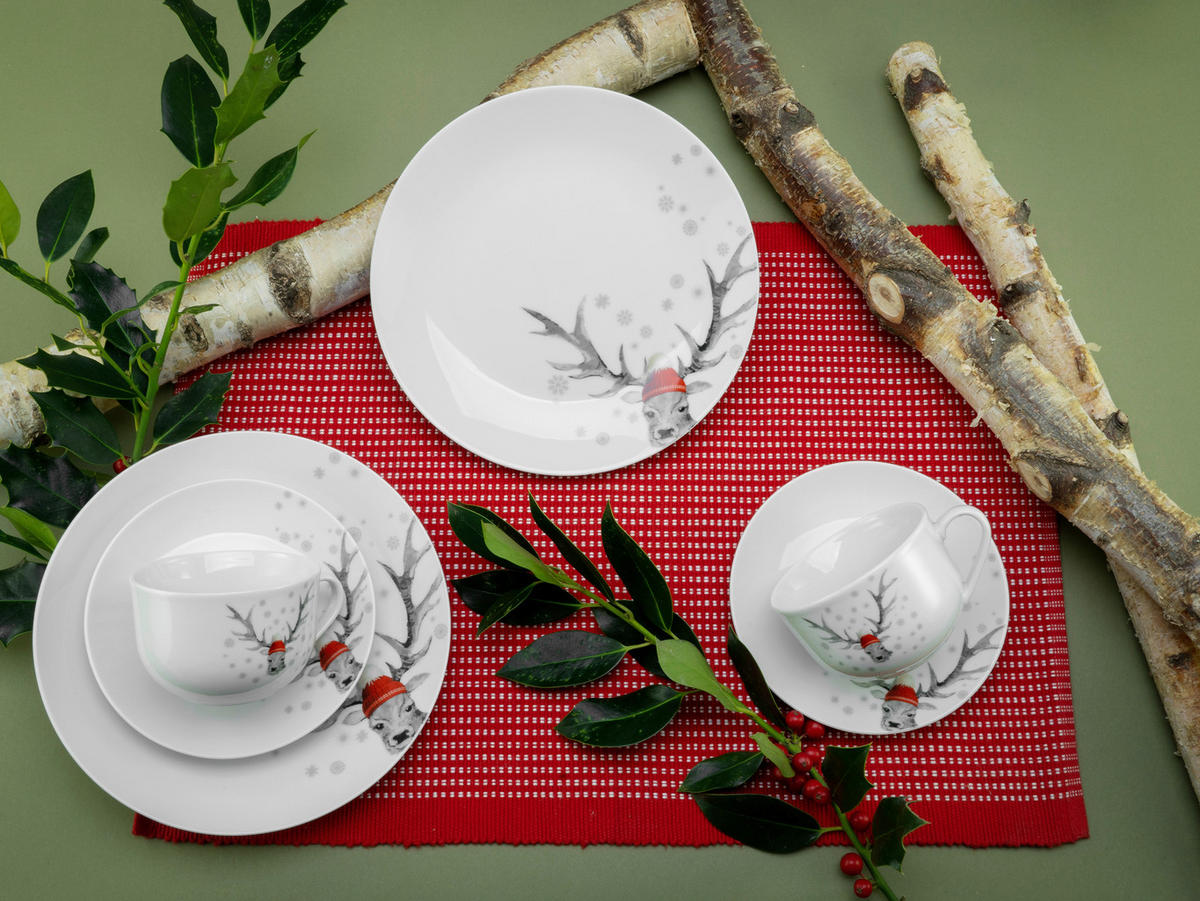 CreaTable Kaffeeservice Luna Hirsch Luna Hirsch - multicolor - CreaTable