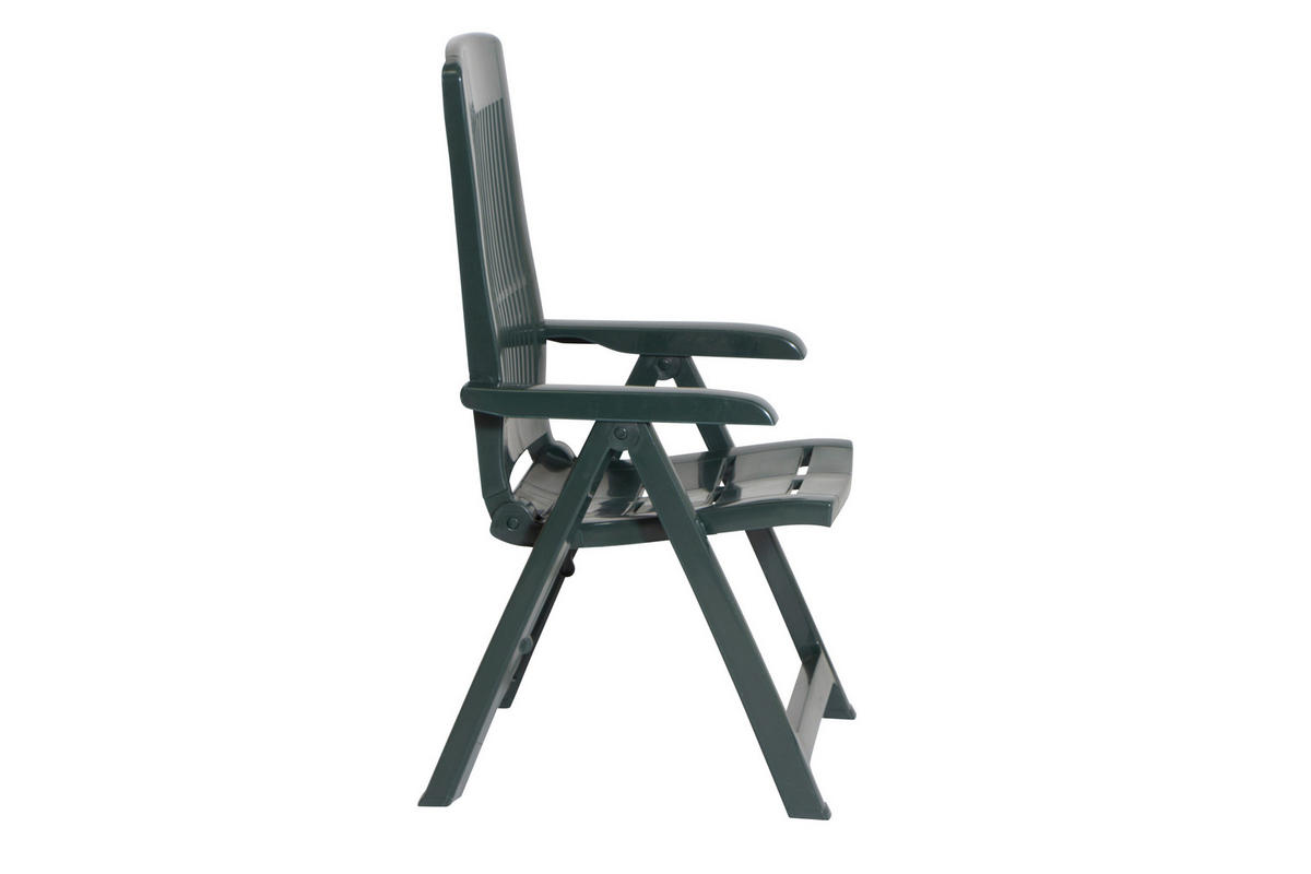 ProGarden Klappsessel Tampa grün Kunststoff B/H/L: ca. 61x109x60 cm Tampa - grün (60,00/61,00/109,00cm) - ProGarden