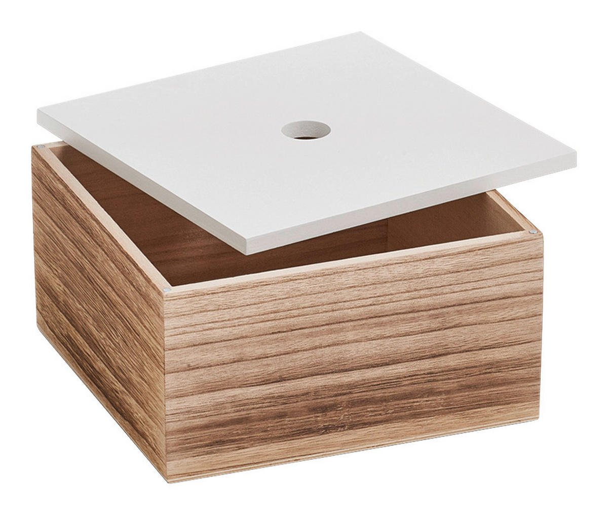 Zeller Aufbewahrungsboxen-Set natur Holz Aufbewahrungsboxen-Set_3tlg. - weiß/natur - Zeller
