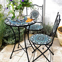 AXI Outdoor Living Bistroset Amélie Mosaik multicolor Metall B/H/L: ca. 60x92x60 cm Amélie Mosaik - multicolor (60,00/60,00/92,00cm) - AXI Outdoor Living
