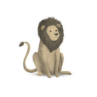 Komar Poster Cute Animal Lion Cute Animal Lion - (50,00/70,00cm) - Komar