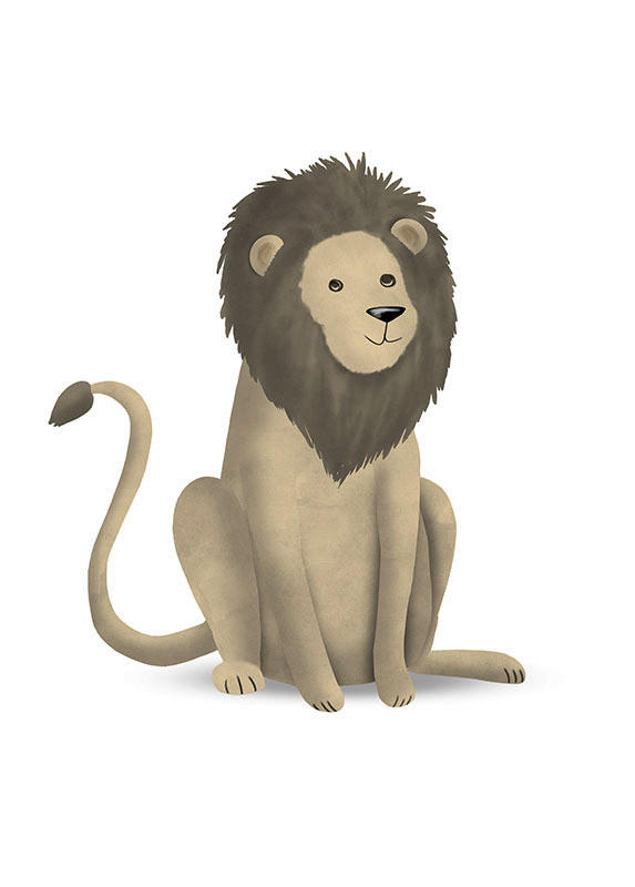 Komar Wandbild Cute Animal Lion günstig online kaufen