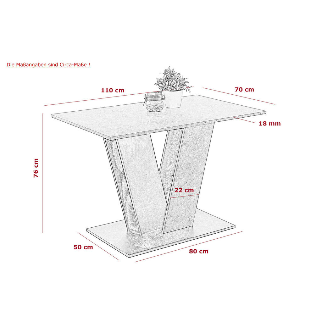 Thumbnail - Essgruppe Elbe Holzwerkstoff B/H/T: ca. 110x76x70 cm