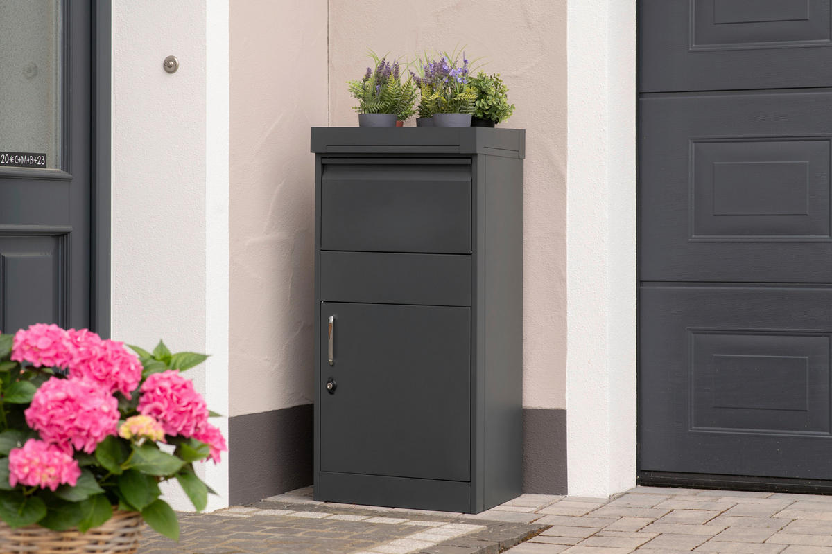 Westmann Paketbox Piet anthrazit B/H/T: ca. 50x105x37 cm Piet - anthrazit (50,00/105,00/37,00cm) - Westmann
