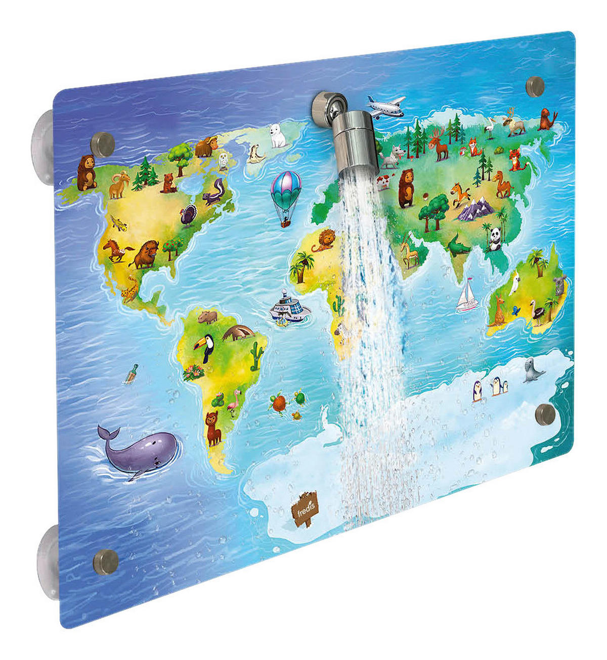 Kinderdusche mehrfarbig Kinderdusche_Weltkarte_fredis - mehrfarbig (30,00/10,00/40,00cm) - fredis