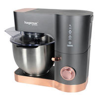 Hagenuk Küchenmaschine PKM-1200BG schwarz Kunststoff Edelstahl B/H/T: ca. 39x35x28 cm ca. 5,5 l Home - schwarz (39,00/35,00/28,00cm) - Hagenuk