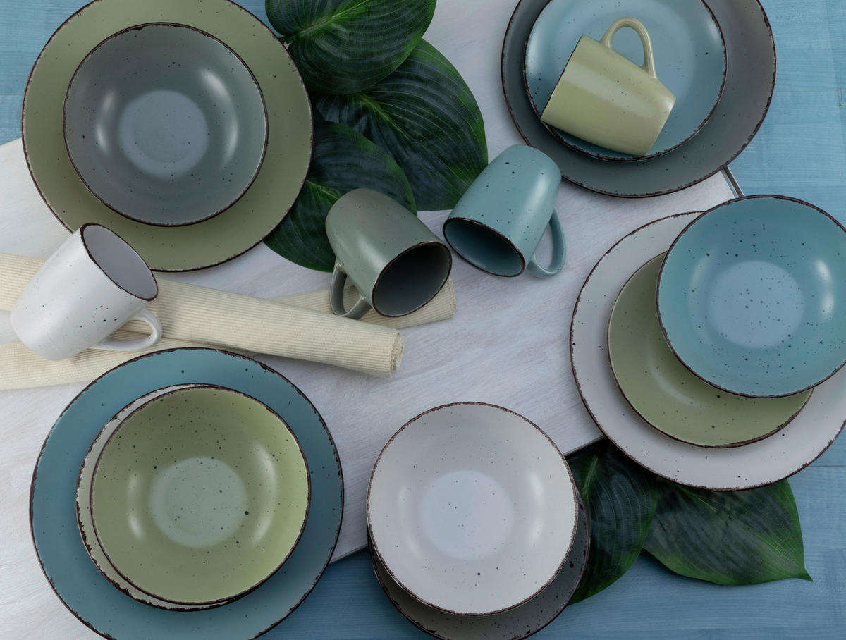 CreaTable Kombiservice Fashion multicolor Keramik 16 tlg. Fashion - multicolor - CreaTable