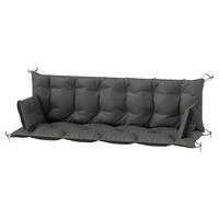 Outsunny Sitzkissen-Set schwarz Polyester B/H/L: ca. 110x8x180 cm Sitzkissen-Set - schwarz/dunkelgrau (180,00/110,00/8,00cm) - Outsunny