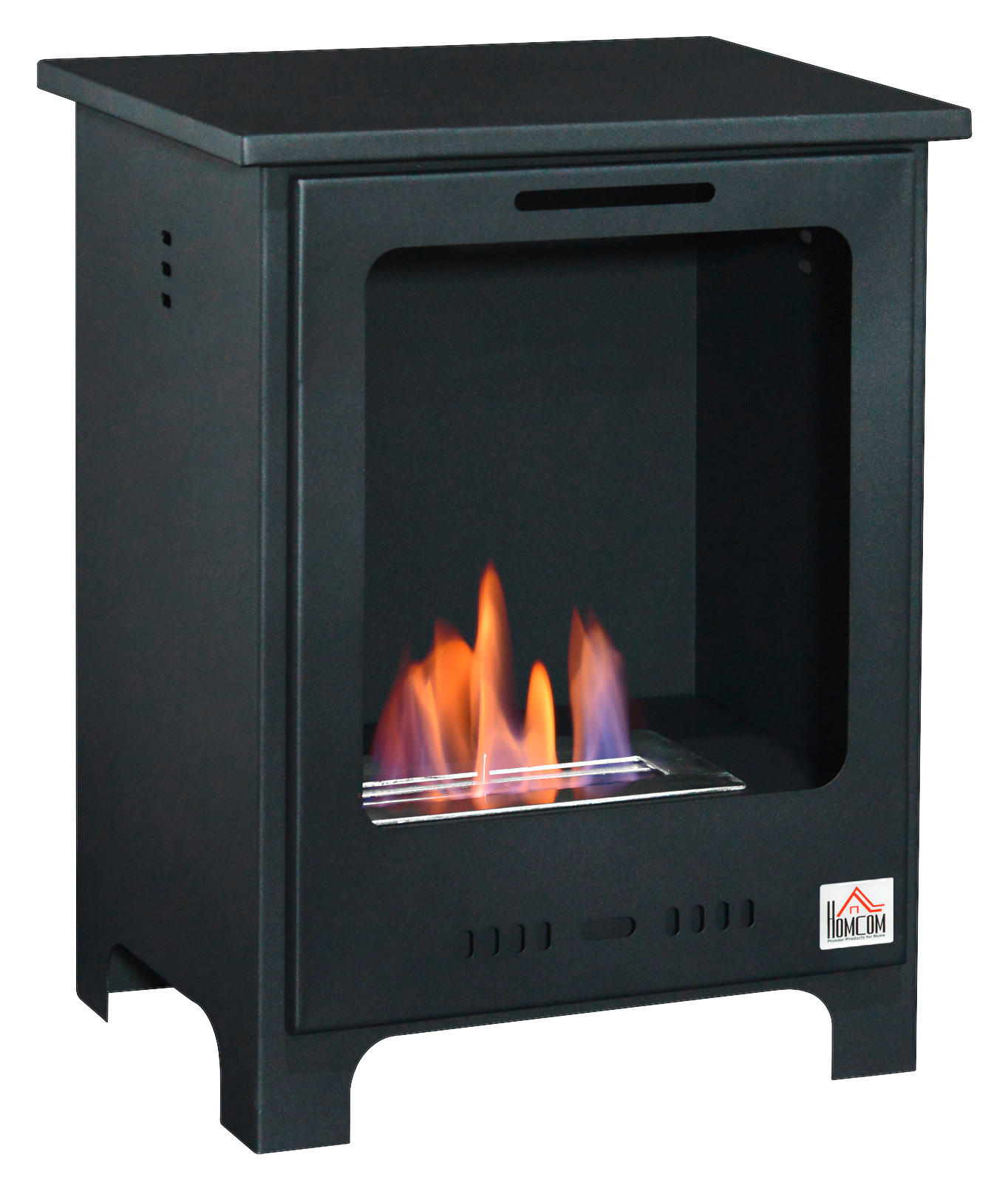 HOMCOM Ethanol-Kamin schwarz Metall B/H/L: ca. 30x50x40 cm Ethanol-Kamin - schwarz (40,00/30,00/50,00cm) - HOMCOM