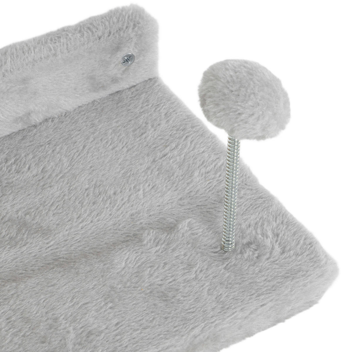 PawHut Katzen Kletterwand Set hellgrau Plüsch B/H/L: ca. 26x12,5x90 cm Katzen Kletterwand Set - hellgrau (90,00/26,00/12,50cm) - PawHut