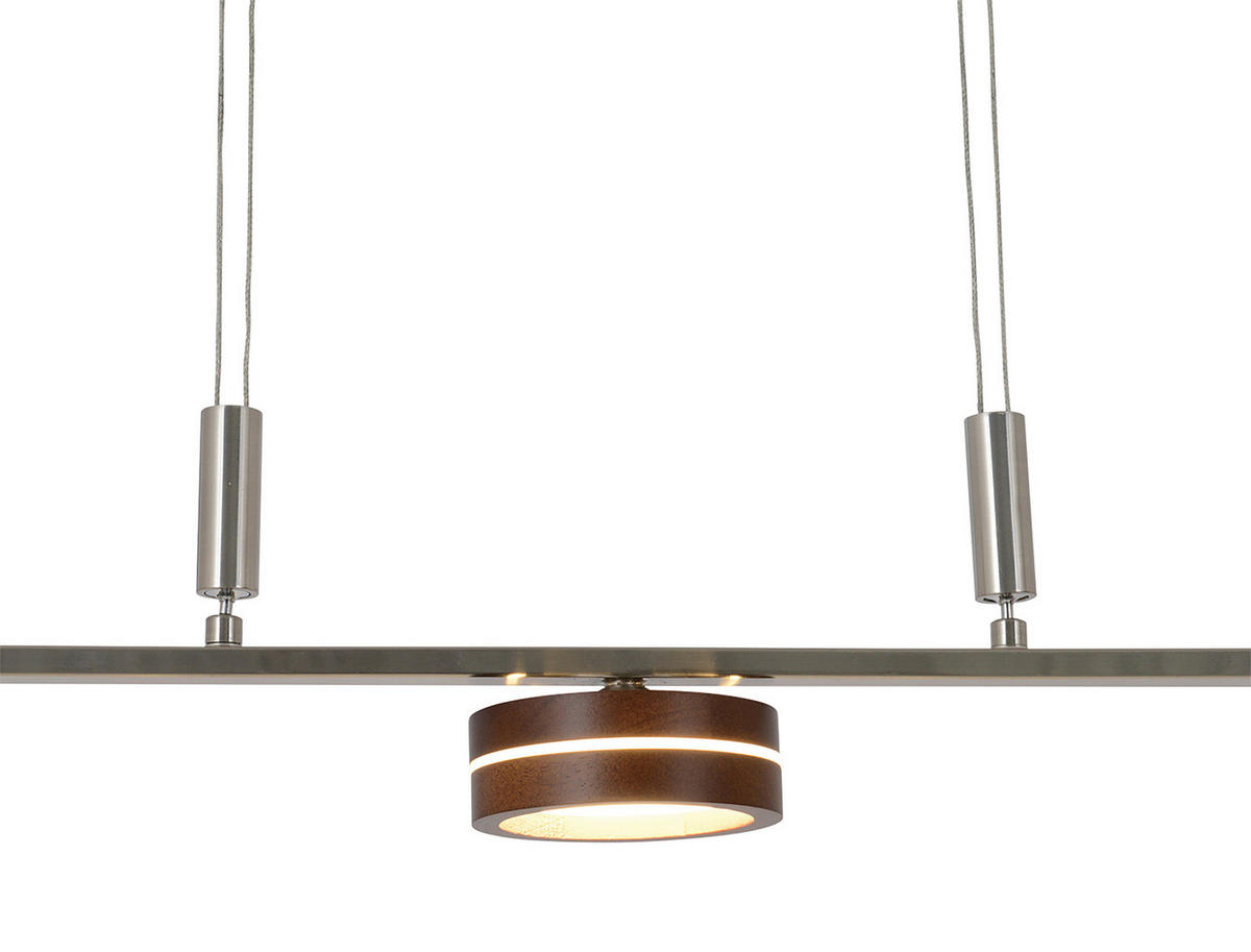 Näve Leuchten Pendelleuchte 6091614 braun Metall Holz B/H/T: ca. 10x80x75 cm null 3 Brennstellen Triberg - braun (10,00/80,00/75,00cm) - Näve Leuchten