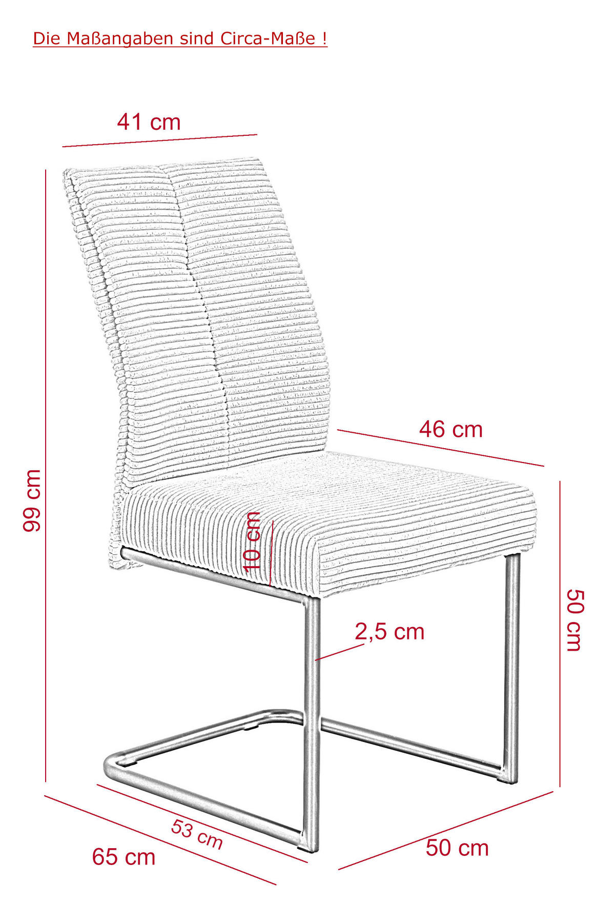 Schwingstuhl Dagmar, 2er-Set anthrazit Metall B/H/T: ca. 50x99x65 cm Dagmar, 2er-Set - anthrazit (50,00/99,00/65,00cm) - Hela