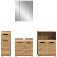 Badezimmer-Set Ice Artisan Oak Nachbildung B/H/T: ca. 180x185x30 cm Ice - (180,00/185,00/30,00cm) - xonox.home