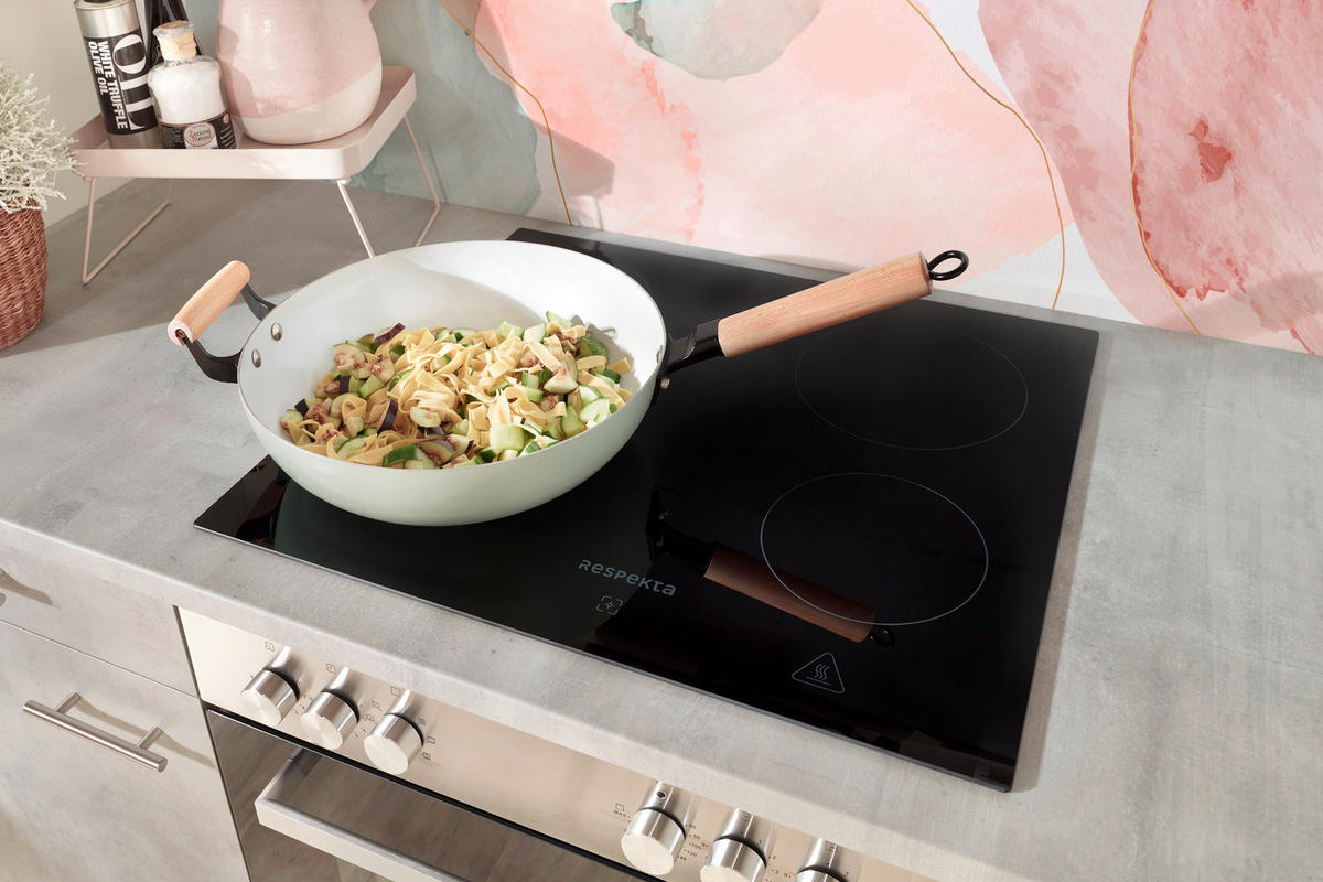 Respekta Küchenblock Malia Beton Optik B/H/T: ca. 220x200x60 cm Malia - Beton/weiß (220,00/200,00/60,00cm) - Respekta