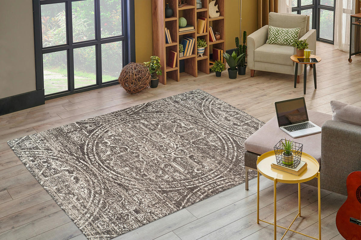 360Living Teppich Davio grau B/L: ca. 80x150 cm Davio - grau (80,00/150,00cm) - 360Living